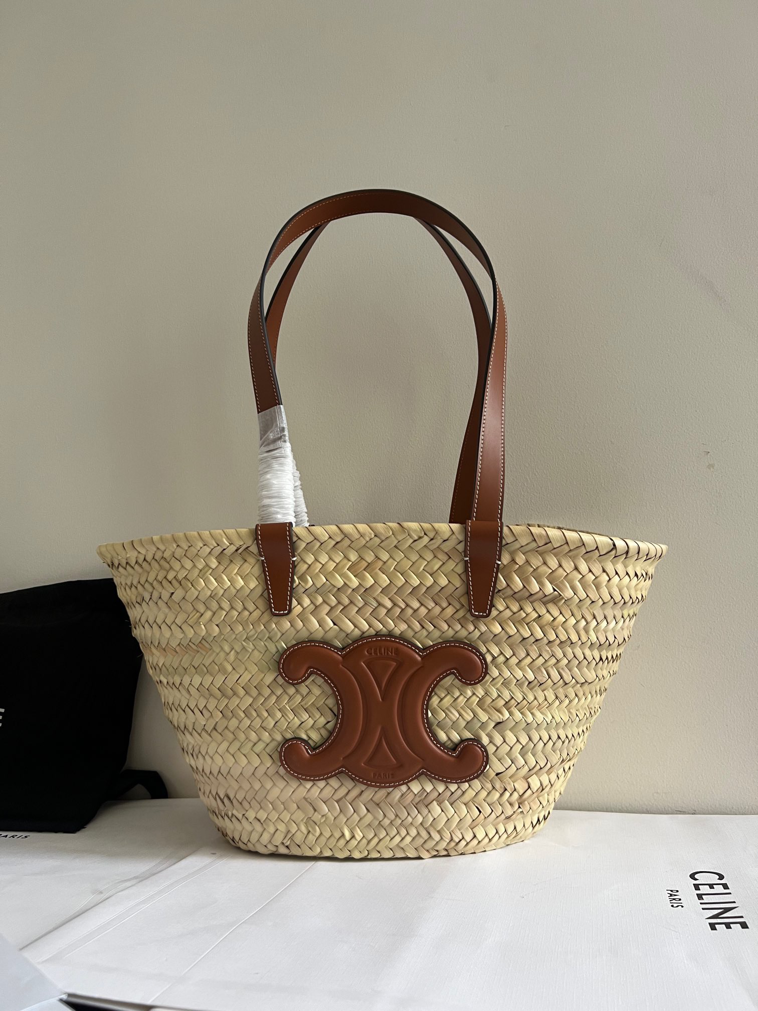Celine Classic Woven Basket Tote Bag