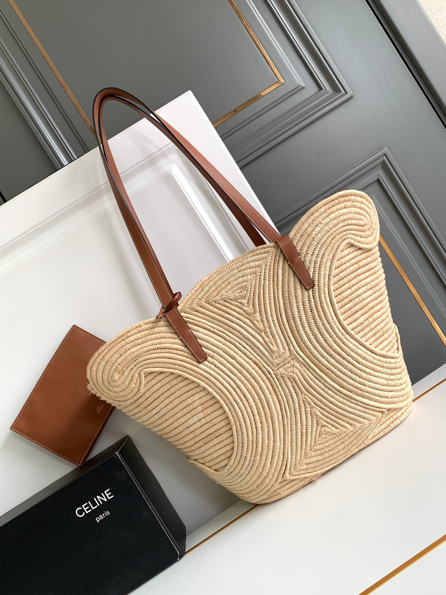 CELINE Medium Woven Basket Bag