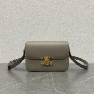 Triome Gray Cowhide Crossbody Bag