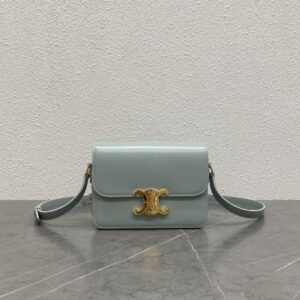 Triome New Classic Blue Leather Crossbody Bag