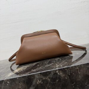Small Structured Leather Top-Handle Bag