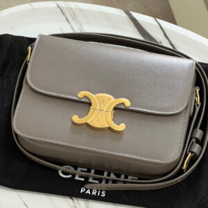 TRIOME Teen Turn-Lock Leather Crossbody Bag
