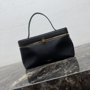 RECTANGLE Leather Handbag with Gold-Tone Hardware