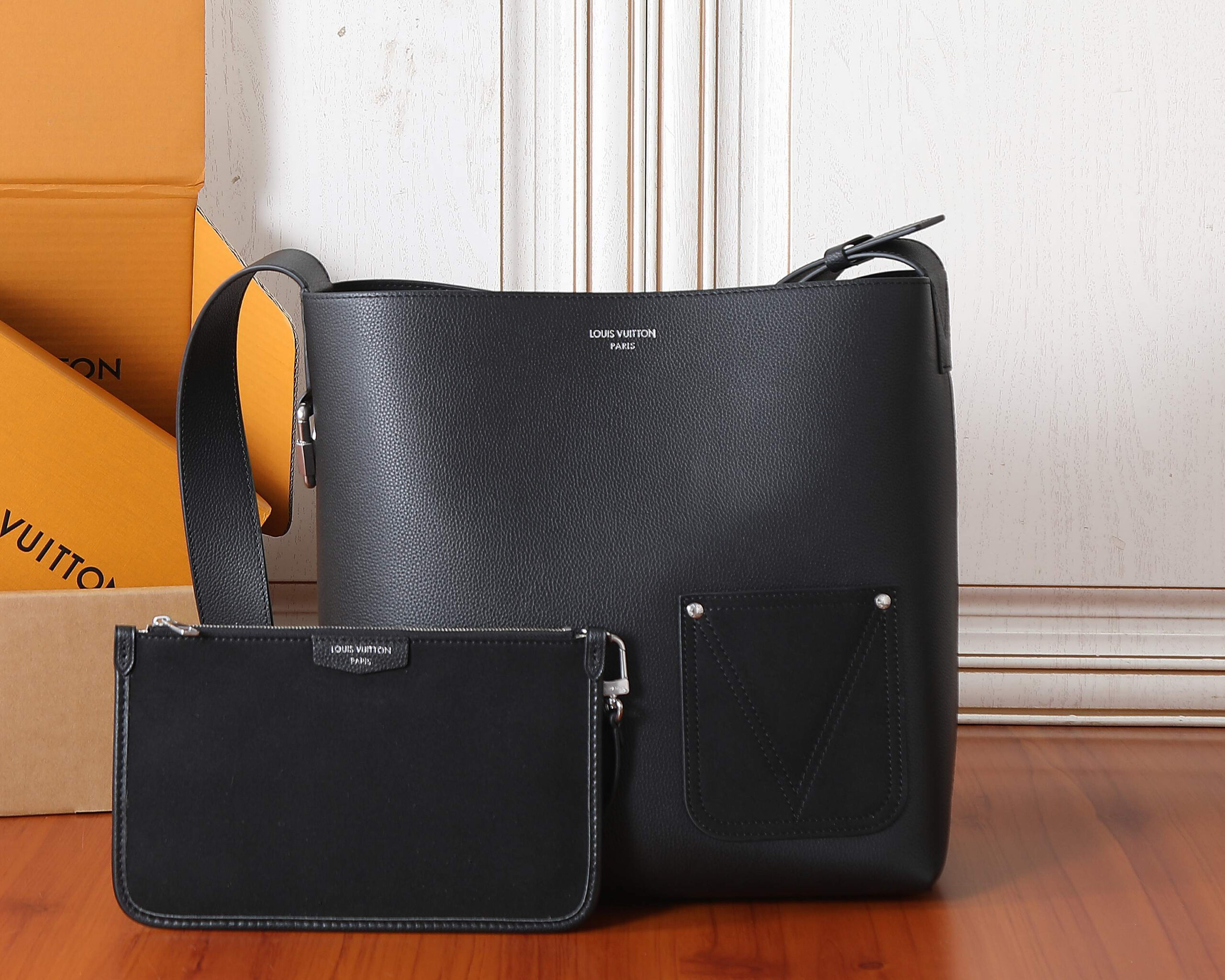 Verso Hobo Handbag in LV Touch Calfskin