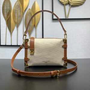Louis Vuitton Side Trunk Medium Handbag in Natural Canvas