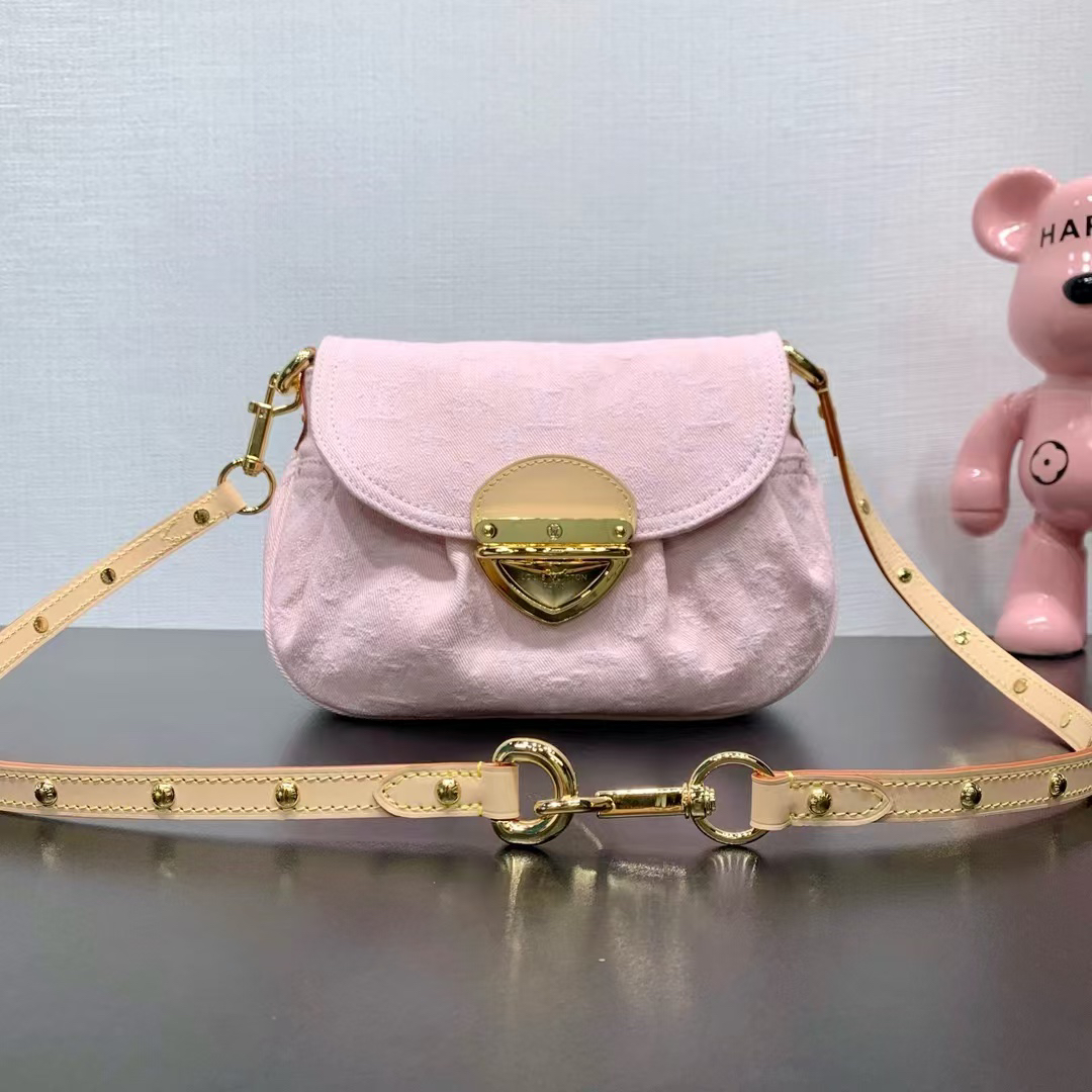 Sunset Monogram Denim Crossbody Bag