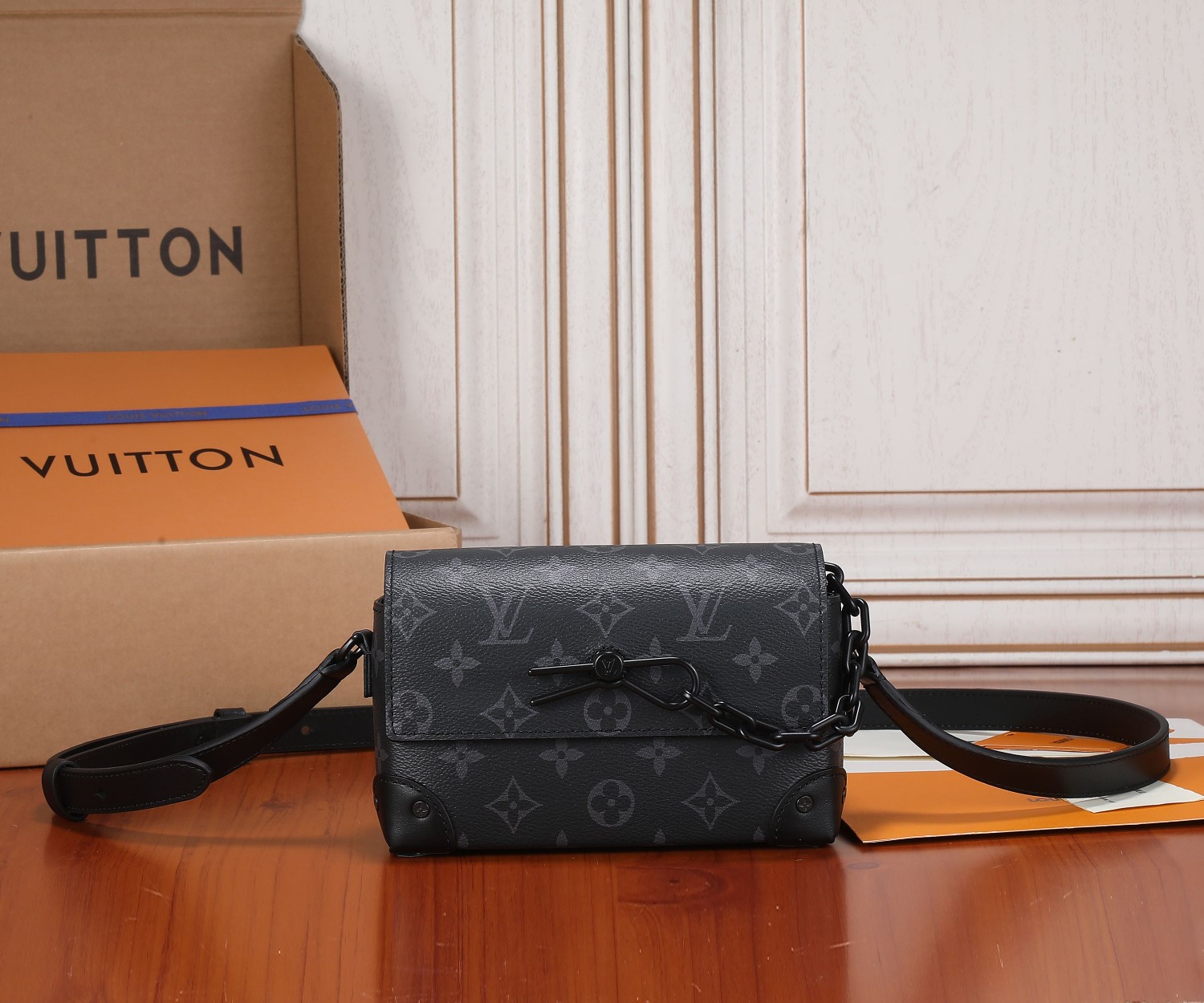 Louis Vuitton Steamer Mini Handbag in Monogram Eclipse Canvas