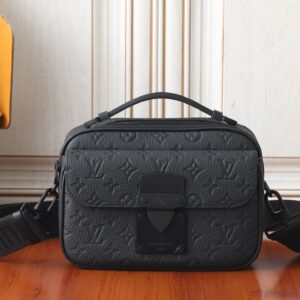 Louis Vuitton S Lock Messenger Bag in Monogram Taurillon Leather