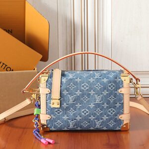Louis Vuitton Side Trunk Medium Denim Rendez-Vous Shoulder Bag