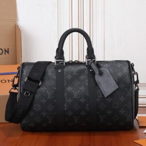 Louis Vuitton Keepall Bandoulière 35 Travel Bag in Monogram Eclipse
