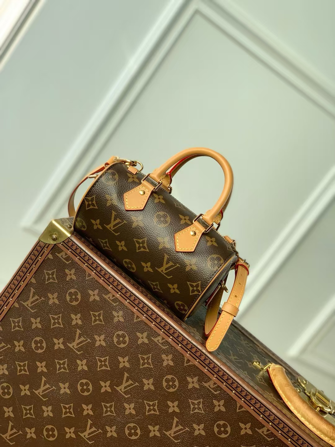 Nano Speedy Monogram Empreinte Leather Crossbody Bag