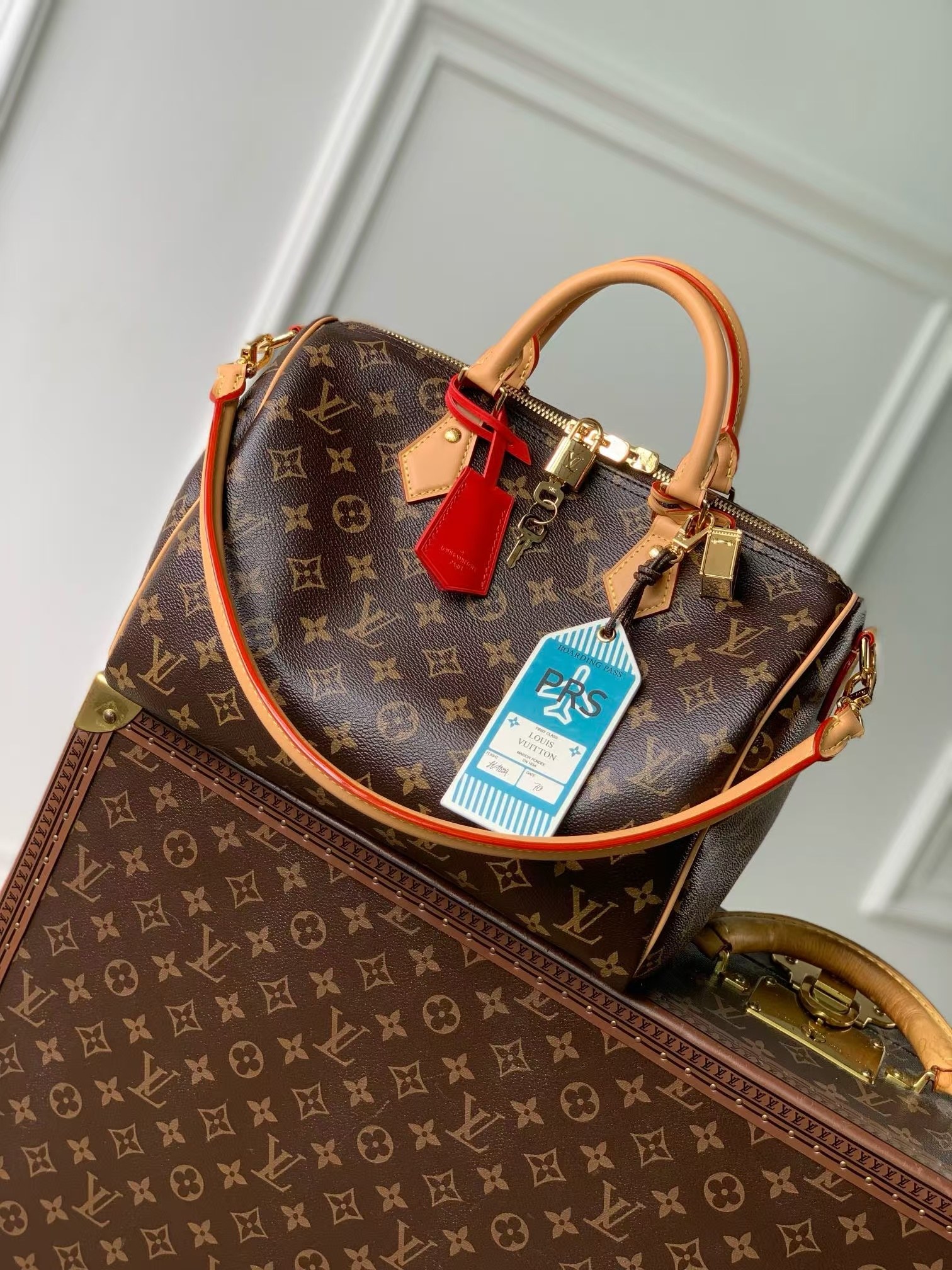 Speedy Soft 30 Dark Monogram Handbag