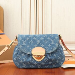 Sunset Monogram Denim Shoulder Bag