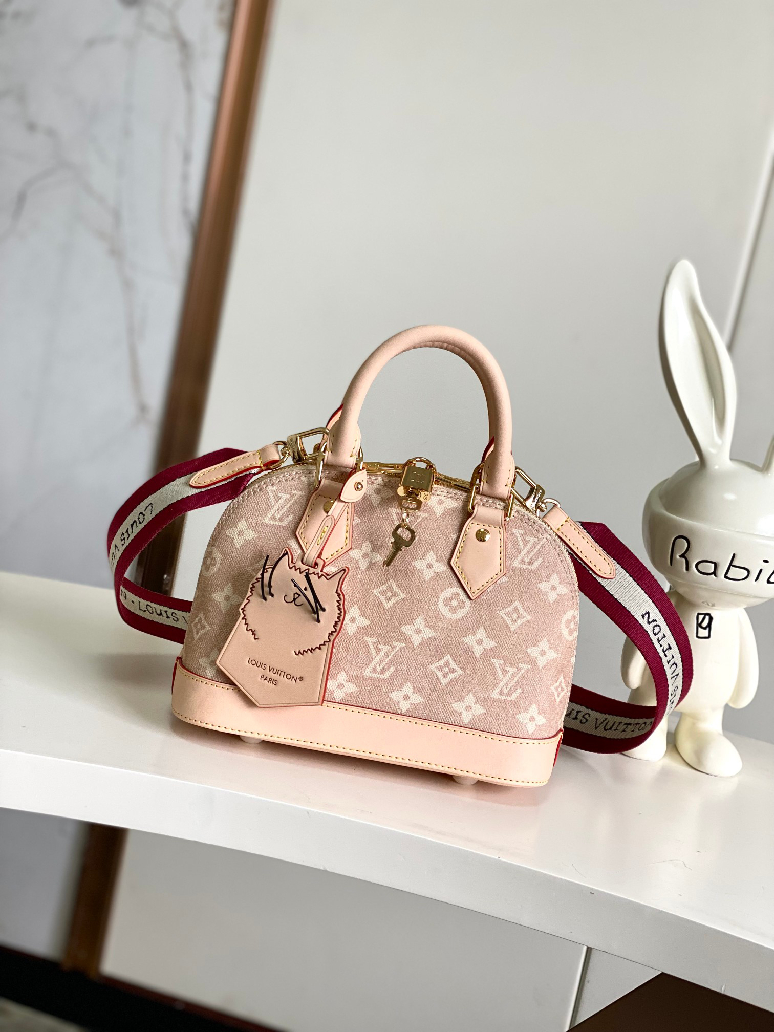 Louis Vuitton Alma BB Meowgram Canvas Handbag