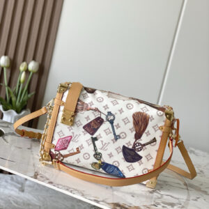 Louis Vuitton Side Trunk Large Shoulder Bag in Monogram Dune Canvas