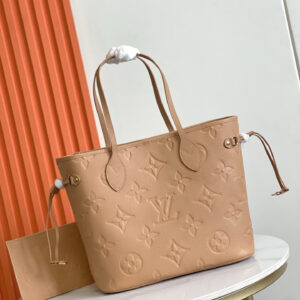Neverfull MM Monogram Empreinte Leather Tote Bag