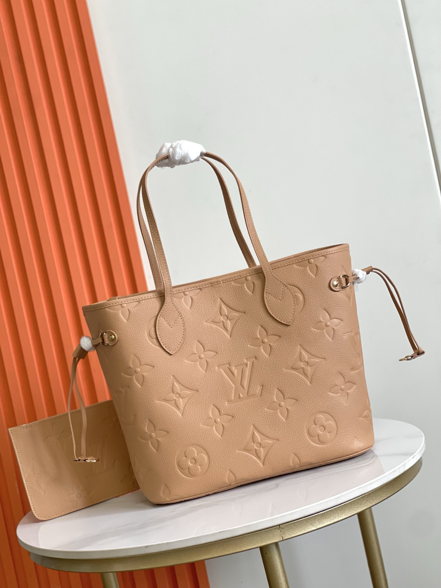 Neverfull MM Monogram Empreinte Leather Tote Bag