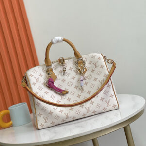 Speedy Soft 30 Lucky Handbag in Monogram Dune Canvas