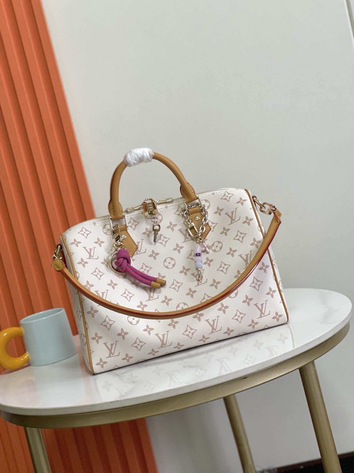 Speedy Soft 30 Lucky Handbag in Monogram Dune Canvas