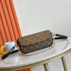 Louis Vuitton Wallet On Chain Ivy Crossbody Bag in Monogram Reverse Canvas
