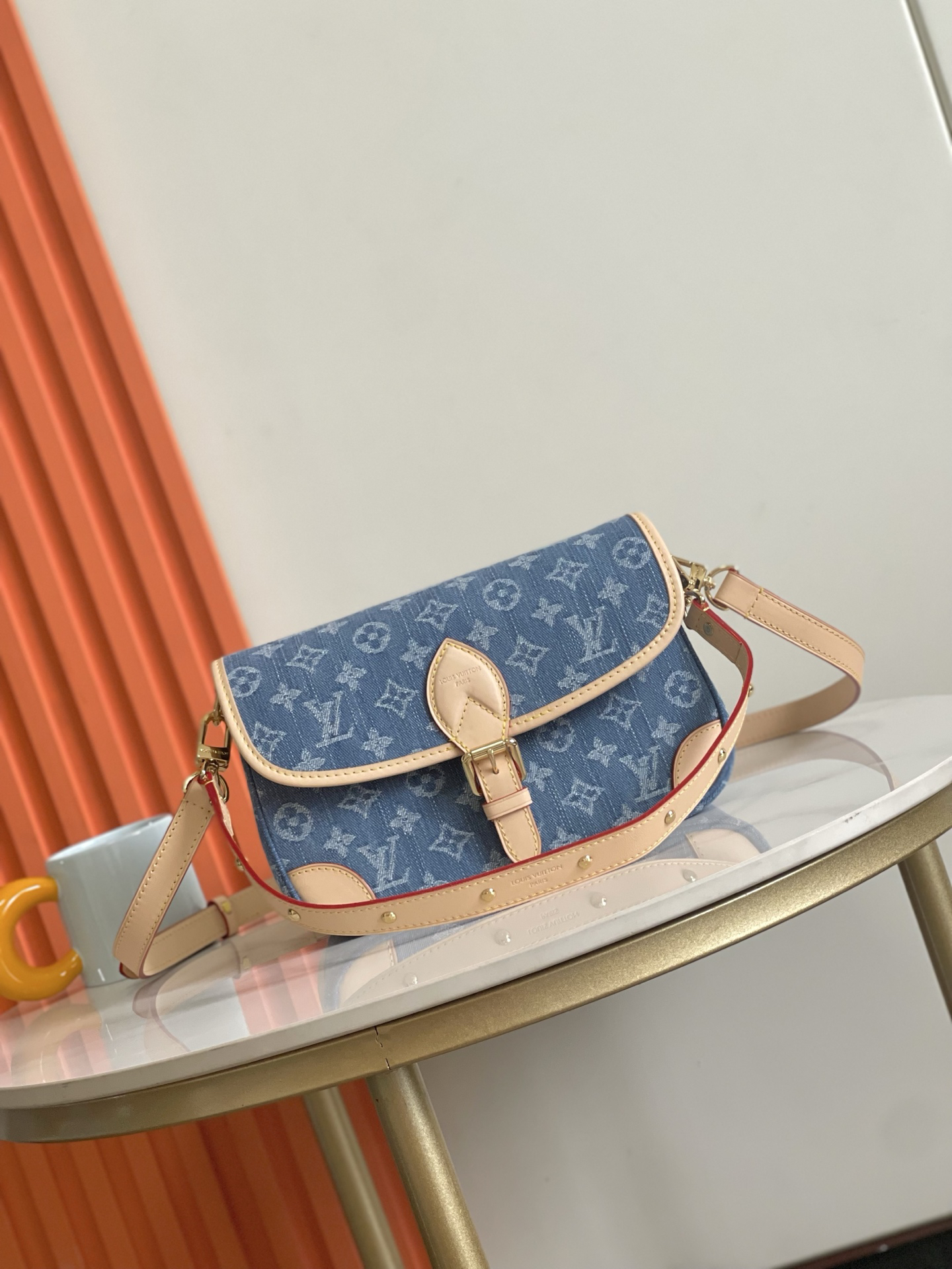 Louis Vuitton Diane Denim Canvas Shoulder Bag