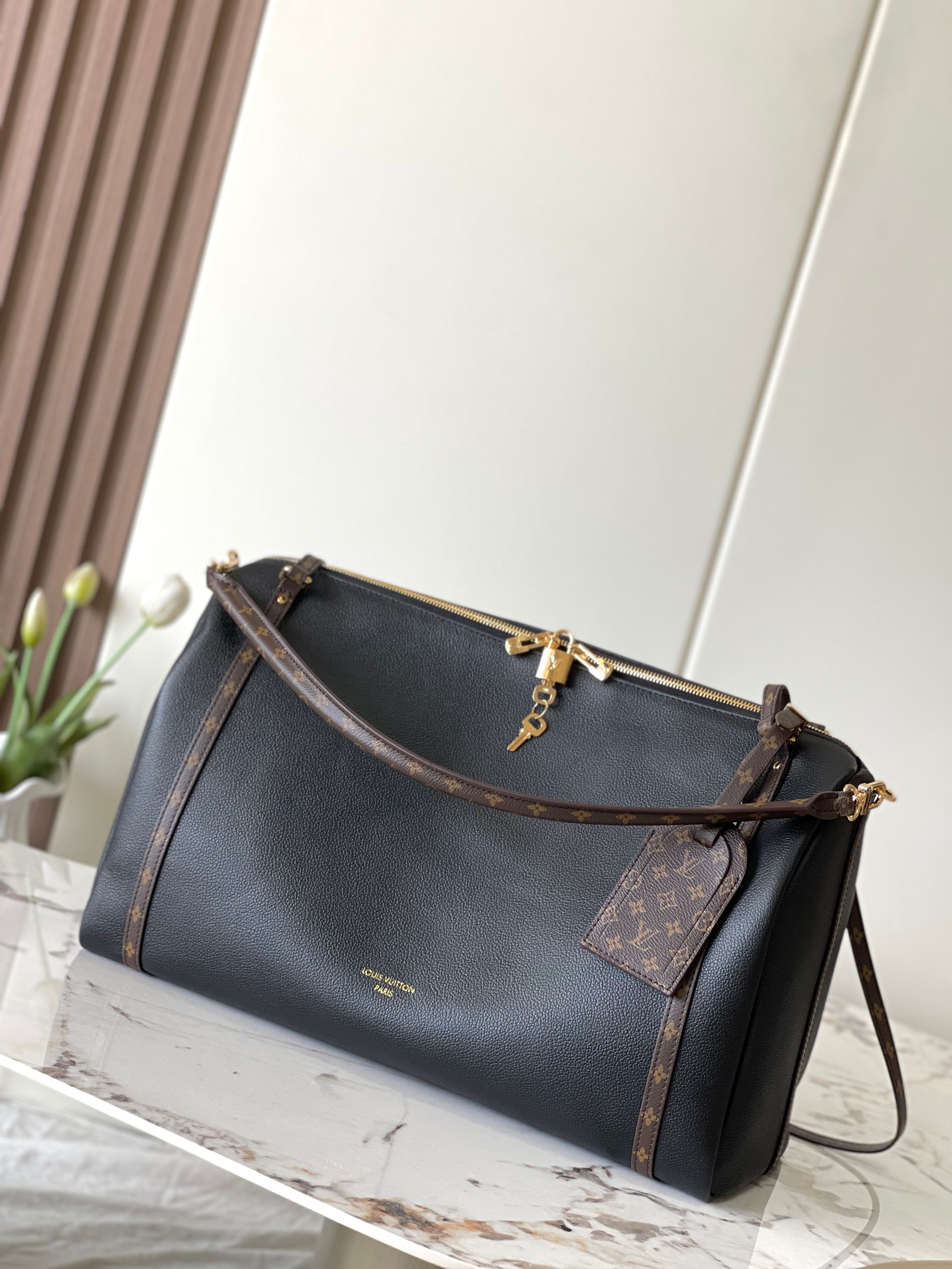 Louis Vuitton Keepall Express Travel Bag M26037, Black, Large