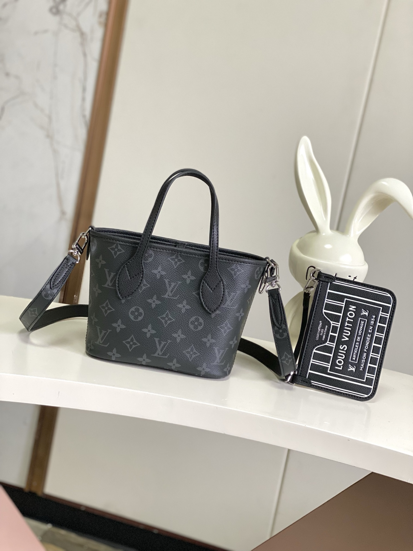 Louis Vuitton Neverfull Bandouliere Inside Out BB Reversible Tote Bag