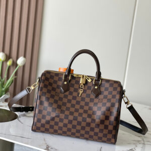 Speedy 30 Handbag in Damier Azur Canvas