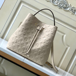Louis Vuitton NéoNoé MM Bucket Bag in Cream Monogram Empreinte Leather