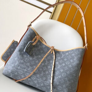 Louis Vuitton CarryAll MM Monogram Denim Handbag