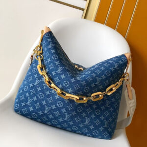 Louis Vuitton Coussin Hobo MM Monogram Denim Shoulder Bag