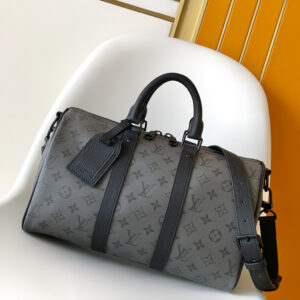 Louis Vuitton Keepall Bandouliere 35 Travel Bag in Monogram Eclipse