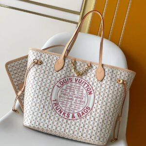 Louis Vuitton Neverfull MM Stamp Monogram Canvas Tote Bag