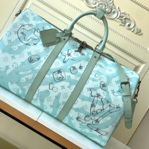 Louis Vuitton Keepall Bandoulière 50 Monogram Aquagarden Travel Bag