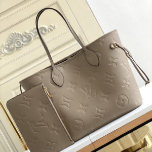 Louis Vuitton Neverfull Medium Leather Tote Bag