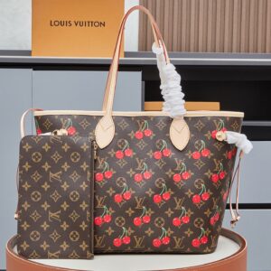 Louis Vuitton Neverfull MM Monogram Cherry Tote Bag M13263