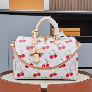 Louis Vuitton Speedy Soft 30 Handbag M14238, White Cherry Monogram
