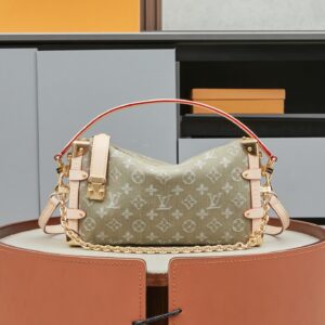 Louis Vuitton Green Denim Rendez-Vous Side Trunk East-West Handbag