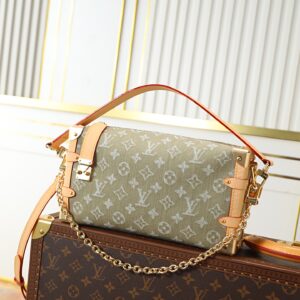 Louis Vuitton Side Trunk East West Bag M27451 Green Denim