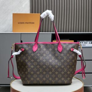 Louis Vuitton Neverfull MM Tote Bag in Damier Azur Canvas