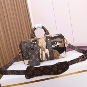 Louis Vuitton Keepall Bandouliere 25 Travel Bag in Brown