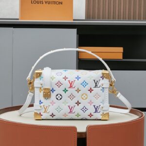 Louis Vuitton Side Trunk MM Bag M14046 in White Monogram Leather