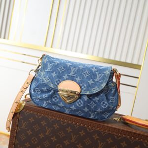 Sunset Monogram Denim Shoulder Bag