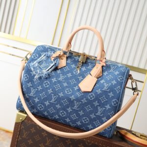 Louis Vuitton Speedy Soft 30 Denim Handbag