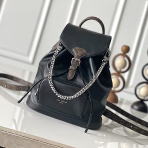 Louis Vuitton Montsouris Small Backpack in Black Leather