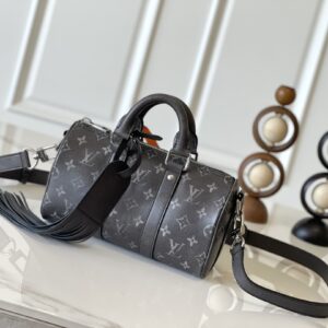 Louis Vuitton Keepall Bandoulière 25 Travel Bag in Monogram Dust Canvas