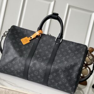 Louis Vuitton Keepall 45 Travel Bag in Monogram Eclipse Canvas