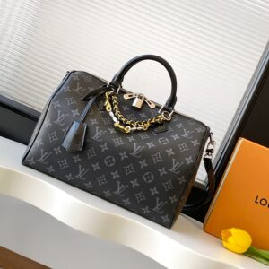 Louis Vuitton Speedy Soft 30 Handbag in Monogram Eclipse Canvas