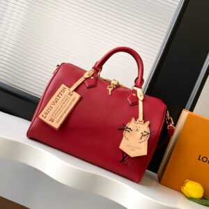 Louis Vuitton Speedy Soft 30 Red Handbag