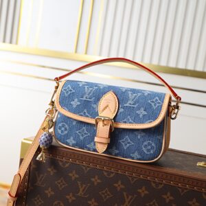 Saint Laurent Nano Diane Mini Handbag in Blue Denim